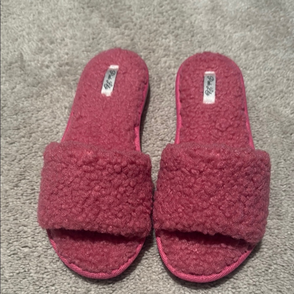 Pink Lily Plush Pink Slippers